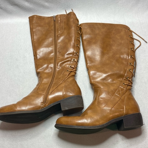 Air Underground Brown Knee High Boots size 8.5 - Picture 1 of 7